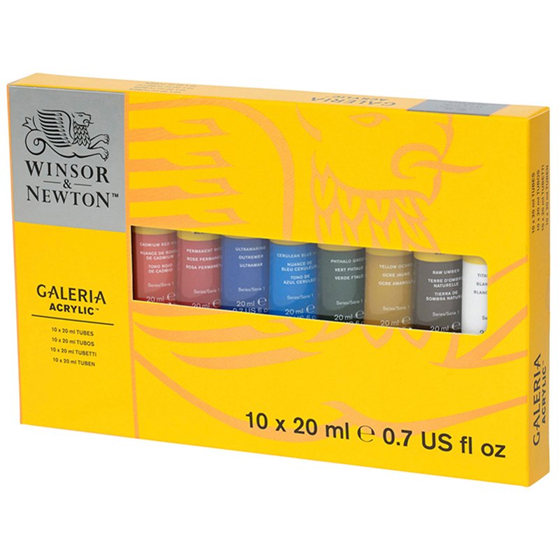 превью Краски акриловые Winsor&Newton «Galeria», 10цв, 20 мл/туба, картон. упак. 