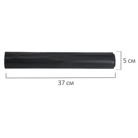 Мешки для мусора 120 л, черные, в рулоне 10 шт., ПВД, 40 мкм, 70×110 см (±5%), особо прочные, ЛАЙМА