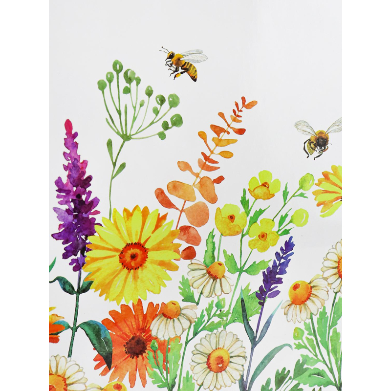 Пакет подарочный глянц. лам. Optima 18×23x8(М)Сезон. цветы, жёлт,128г ППК-4352