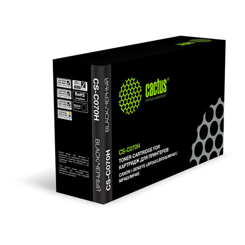 превью Картридж лазерный CACTUS (CS-C070H) для Canon i-SENSYS LBP243/LBP246/MF461/MF463/MF465, ресурс 10200 страниц