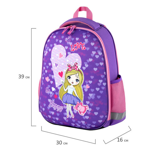 Ранец ПИФАГОР EVA BASIC, 1 отделение, «Fancy girl», 39×30х16 см