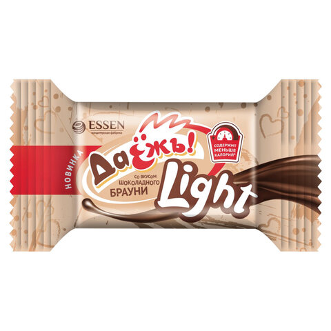 Конфеты шоколадные ESSEN «ДаЁжъ! » Light со вкусом шоколадного брауни500 гпакет