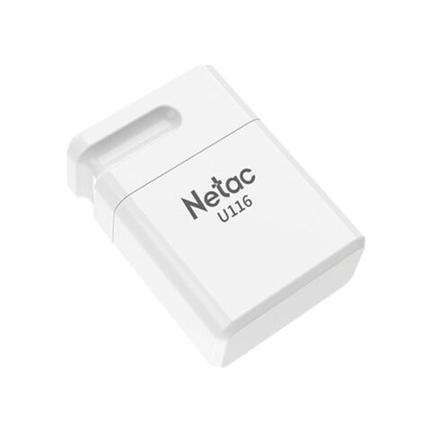 Флеш-диск 16 GB NETAC U116, USB 2.0, белый-20WH