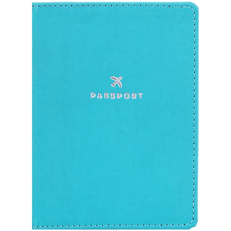 превью Обложка для паспорта OfficeSpace «Journey», кожзам, бирюза, тиснение фольгой