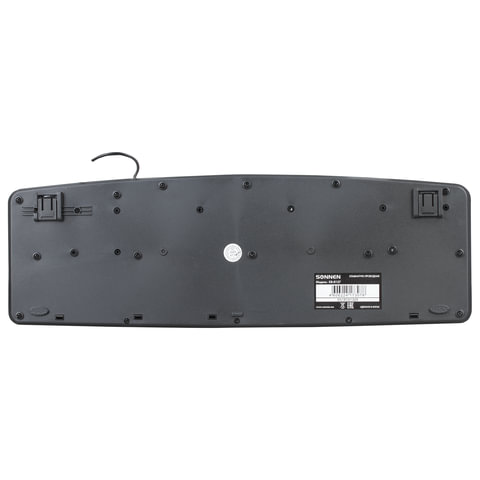 Клавиатура проводная SONNEN KB-8137, USB, 104 клавиши + 12 дополнительных, мультимедийная, черная
