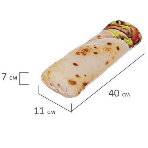 Игрушка мягкая «ШАУРМА», ткань вельбоа, 40×11 см, WOOZOO (ВУЗУ)