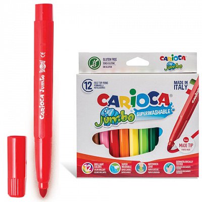 Фломастеры Carioca Jumbo (12 цветов)