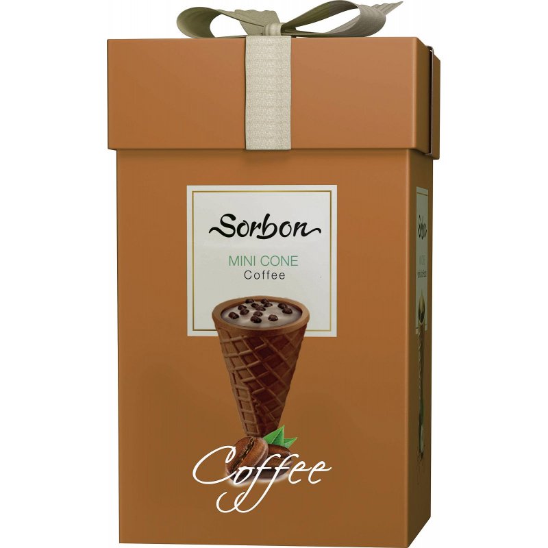 Конфеты Sorbon Coffee мини-рожки c хрустящей начинкой 200 г