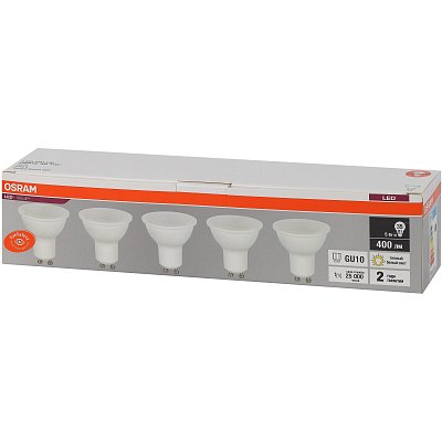 Лампа светодиодная OSRAM LVPAR1635 5SW/830 230V GU10 (5 шт/уп)