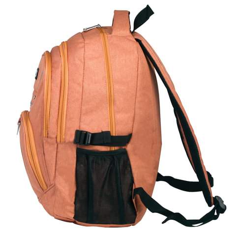 Рюкзак BRAUBERG для учениц средней школы, 30 л, оранжевый, «Каньон», 46×34×18 см