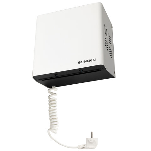 Сушилка для рук SONNEN HDR-1200W, 1200 Вт, производство РОССИЯ, антивандальная, 12 м/с, сталь