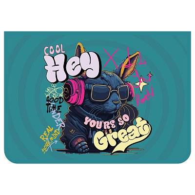 Папка для труда 2 отделения, А4, ArtSpace «Cool me», пластик, на молнии
