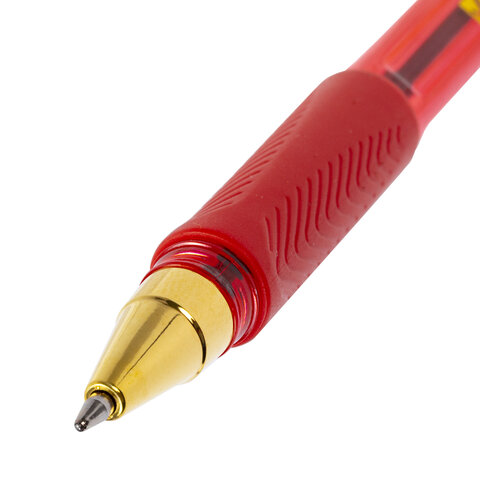 Ручка шариковая BRAUBERG BP-GT GLD RED, КРАСНАЯ, корпус тонированный, пишущий узел 0.7 мм, линия письма 0.35 мм