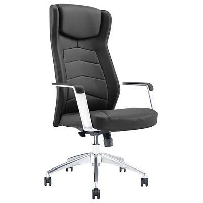 Кресло BRABIX PREMIUM ''Viking EX-759'', синхромеханизм, алюминий, натуральная кожа, черное