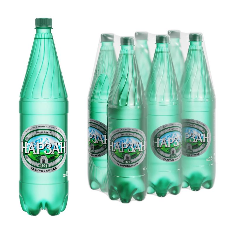 Вода минеральная Нарзан газированная пэт 1.5л 6шт/уп арт. 1295023 ...