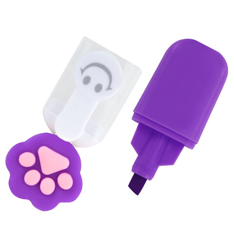 Набор текстовыделителей с топперами 6 ЦВЕТОВ НЕОН, «ЛАПКИ», линия 1-4 мм, FUNSTER (ФАНСТЕР)