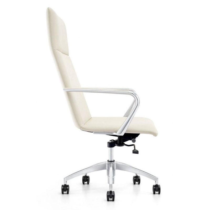 Кресло для руководителя Easy Chair 593 TPU бежевое (искусственная кожа/алюминий)