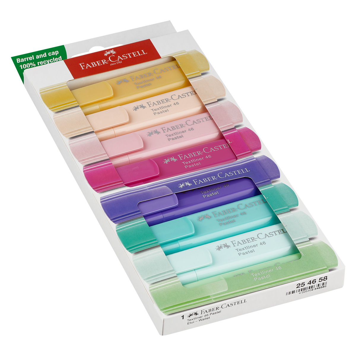 Набор текстовыделителей Faber-Castell «46 Pastel» 08 пастельных цв., 1-5мм