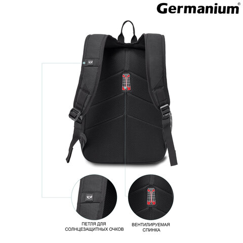 Рюкзак B-PACK «S-09» (БИ-ПАК) универсальный, с отделением для ноутбука, уплотненная спинка, черный, 44×30×14 см