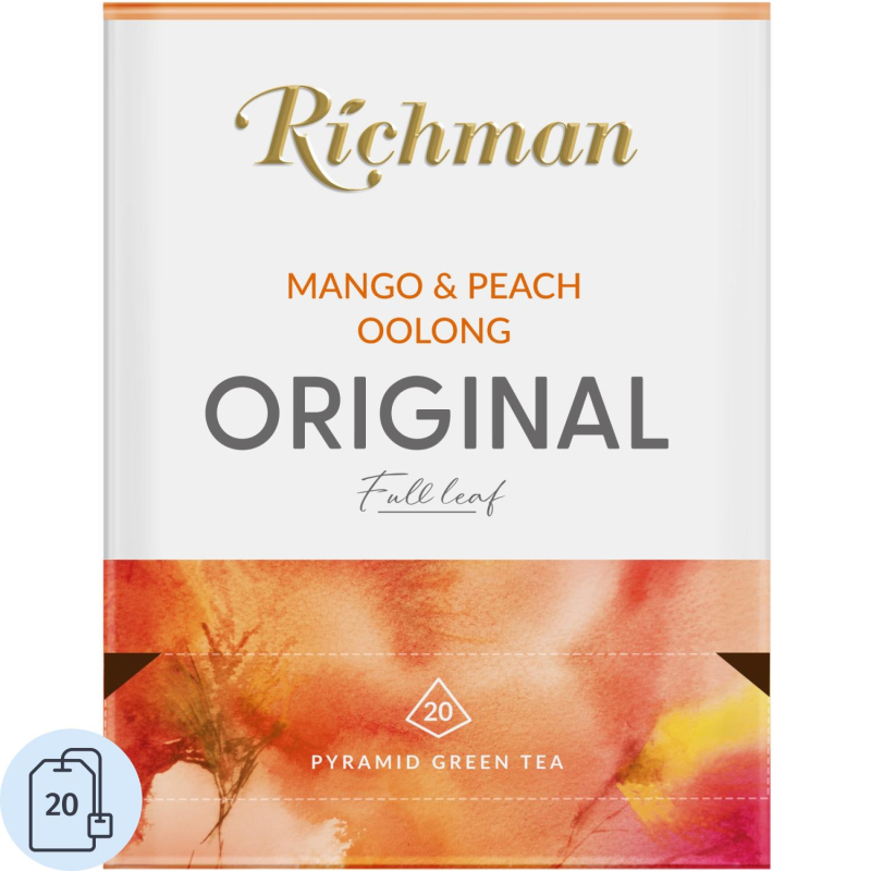 превью Чай Richman Mango  Peach Oolong зелён с ароматом манго и персика 20пирх2г