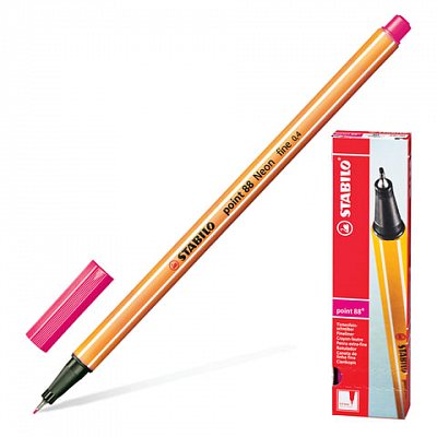 Ручка капиллярная STABILO «Point», толщина письма 0.4 мм, цвет неоновый розовый