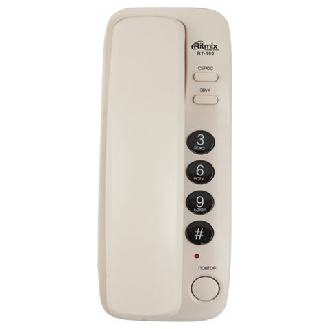 Телефон RITMIX RT-100 ivory, световая индикация звонка, отключение микрофона, слоновая кость