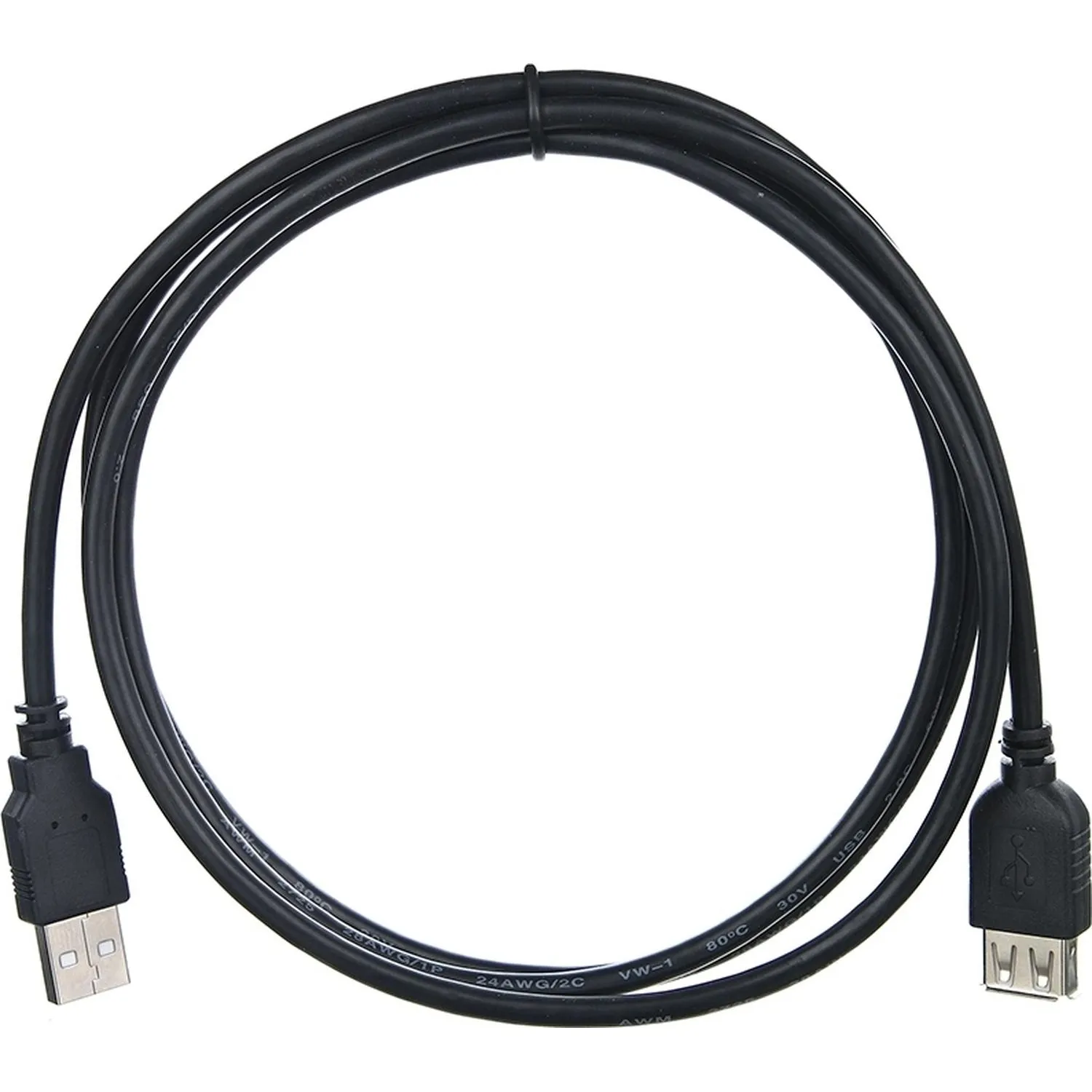 Кабель удлинительный USB2.0 Am--Af 1.5 м черный Telecom TUS6990-1.5M