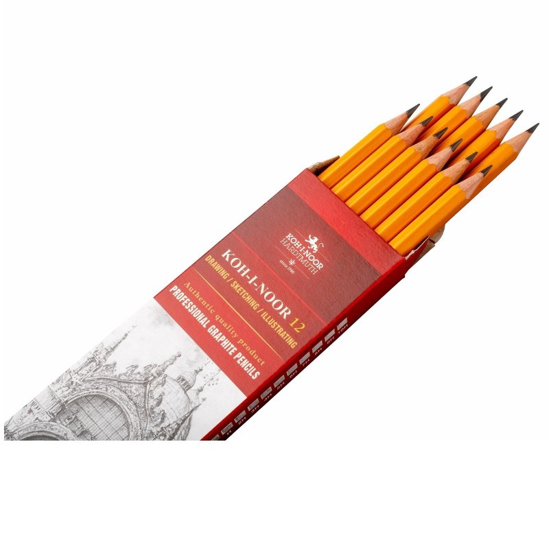 Карандаш чернографитный KOH-I-NOOR 1500/8B, б/ласт, 150008B01170RU