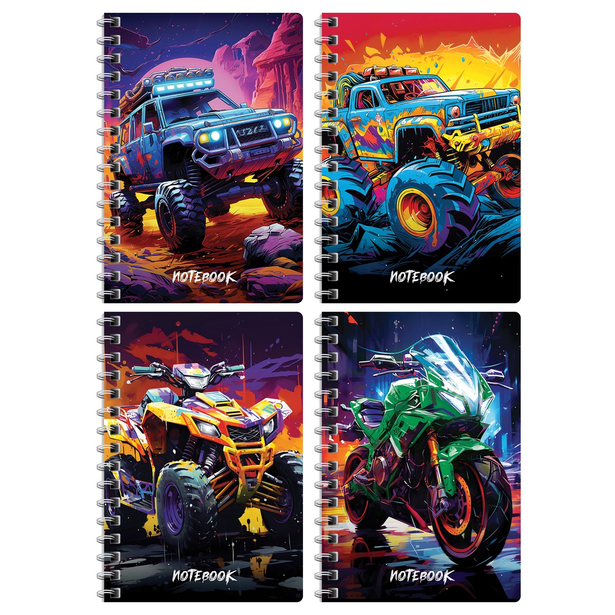 превью Записная книжка А6, 80л. на гребне BG «Bright cars»