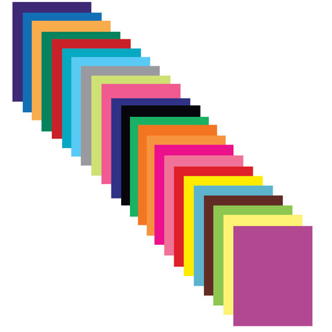 Цветная бумага, А4, мелованная, 24 листа, 24 цвета, на скобе, BRAUBERG ЭКО, 200×280 мм, «Природа», 111329