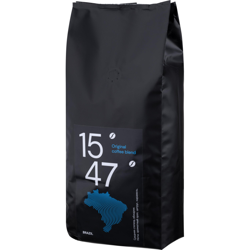 превью Кофе жареный в зернах 15/47 Brazil Original coffee blend, 100% Арабика, 1кг