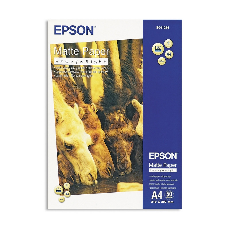 превью Бумага для струйной печати Epson S041256 (матовая, А4, 167г/м², 50 листов)
