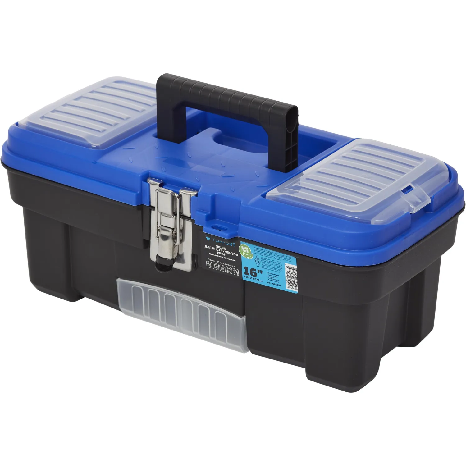 превью Ящик для инструментов TOPFORT PROF 16 16" (414xх212х175 мм) пластик (1786770)