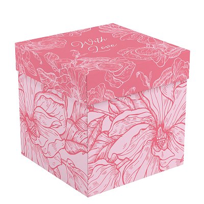Коробка складная подарочная MESHU «Flowers», (15×15×15см)