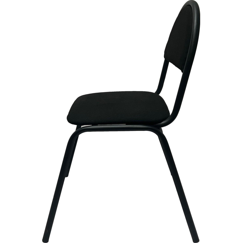 Стул КО_Echair 00С Серна каркас черный, ткань черная 101