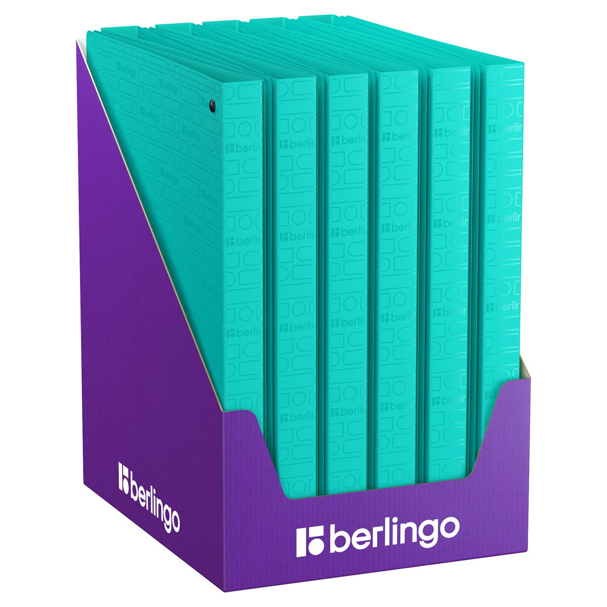 Папка на 4 кольцах Berlingo «Your Way», А4, 24мм, 600мкм, мятная, D-кольца, с внутр. карманом