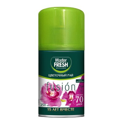 Сменный баллон 250 мл MASTER FRESH «Цветочный рай» для автоматических освежителей