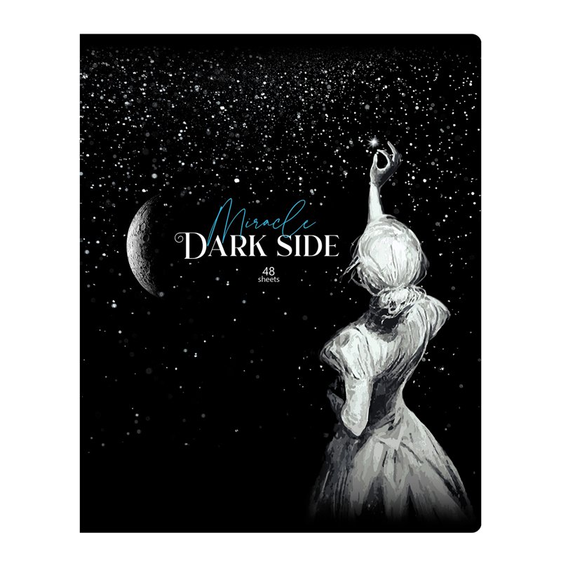 Тетрадь 48л., А5, клетка BG «Dark miracle», выб. лак