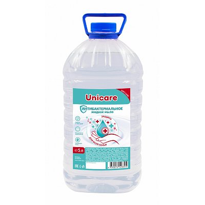 Мыло жидкое Unicare антибактериальное 5 л (ПЭТ)