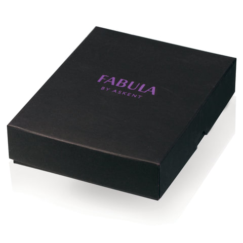 Портмоне мужское FABULA «Estet», 120×95 мм, натуральная кожа, застежка-кнопка, черное