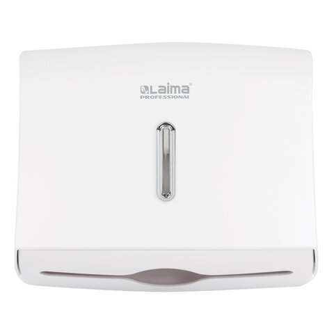 Диспенсер для полотенец ЛАЙМА PROFESSIONAL (Система H2) Interfold, белый, ABS пластик