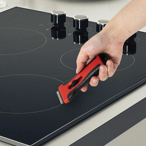 Скребок для любых поверхностей (керамикастеклоплитка) BRAUBERG SMART CLEAN5 лезвий607457