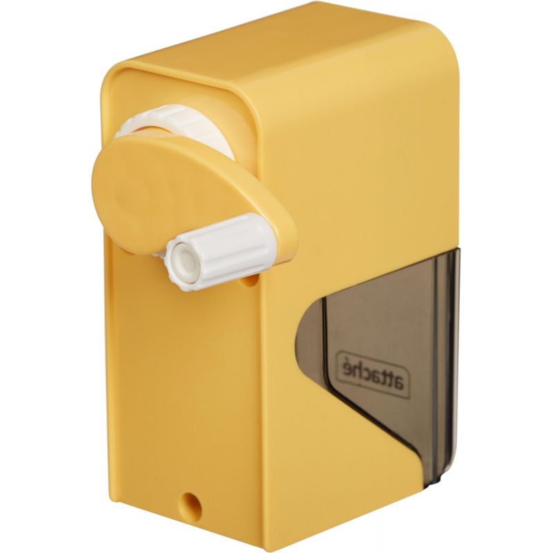 Точилка механическая Attache Bright Colours, авто-фиксация карандаша, желтый