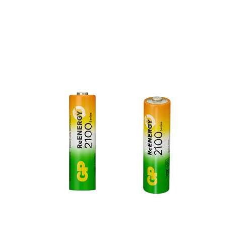 Батарейки аккумуляторные GP ReEnergy Ni-Mh пальчиковые КОМПЛЕКТ 2 шт., AA (HR6), 2000 mAh, 210AAHCRGY