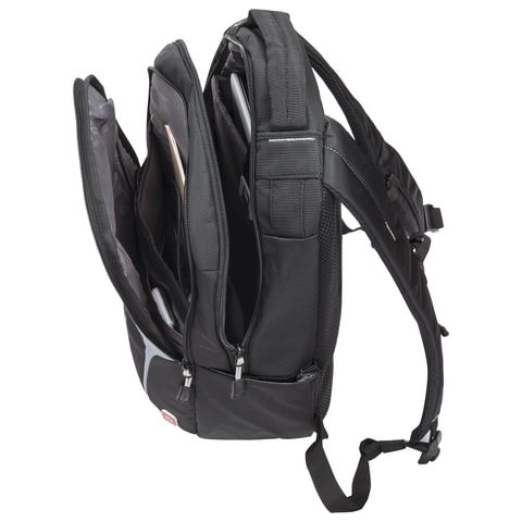 Рюкзак B-PACK «S-04» (БИ-ПАК) универсальный, с отделением для ноутбука, влагостойкий, черный, 45×29×16 см