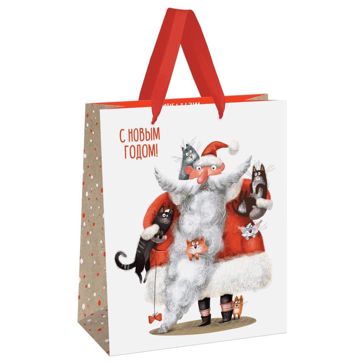 превью Пакет подарочный 26×32×12см MESHU «Father Frost», крафт