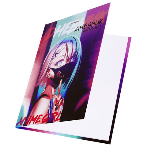 Дневник 1-11 класс 40 л., твердый, BRAUBERG, глянцевая ламинация, «Anime»