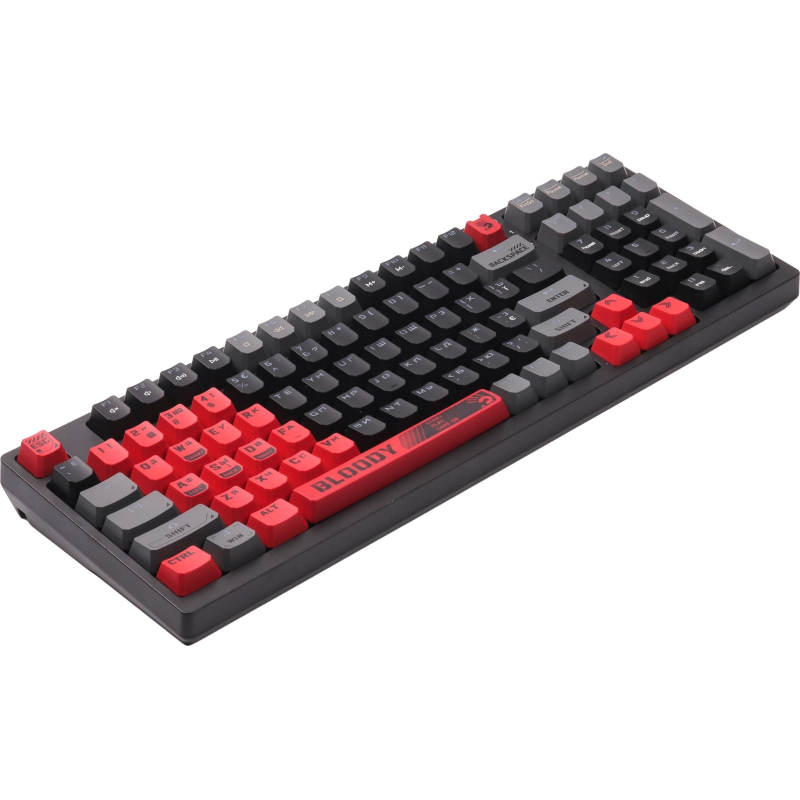 Клавиатура A4Tech Bloody(S98 SPORTS RED BLMS RED PLUS)мех. кр/чер USBgam. LED