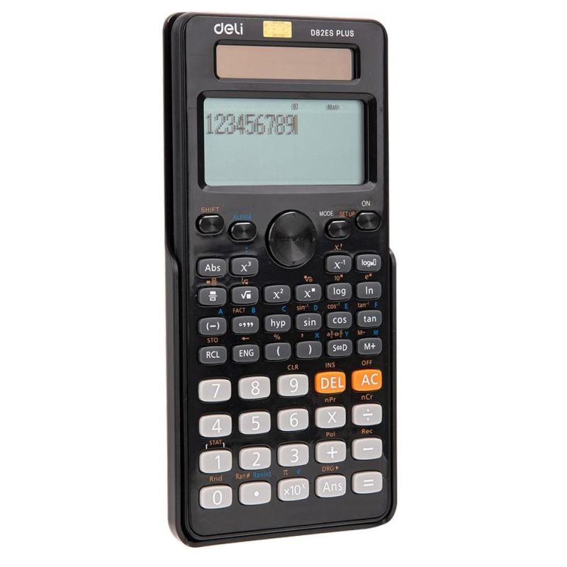 Калькулятор научный Deli ED82ES черный 10+2-разр