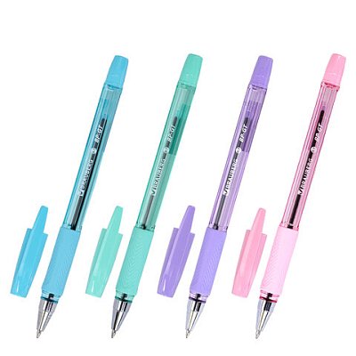 Ручка шариковая BRAUBERG BP-GT PASTEL, СИНЯЯ, корпус ассорти, пишущий узел 0.7 мм, линия письма 0.35 мм